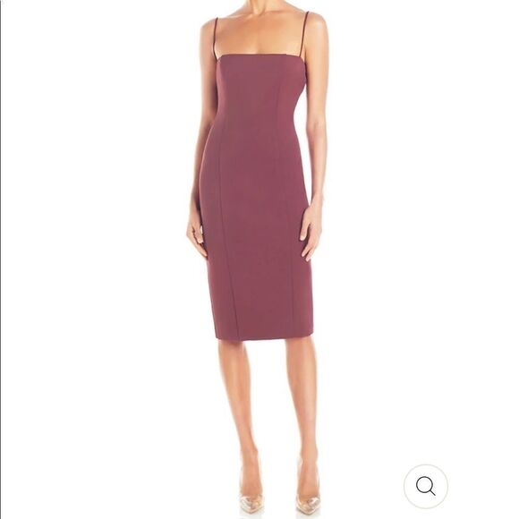 Misha Collection Sophie Cocktail Dress Plum Midi 8 - Picture 1 of 12